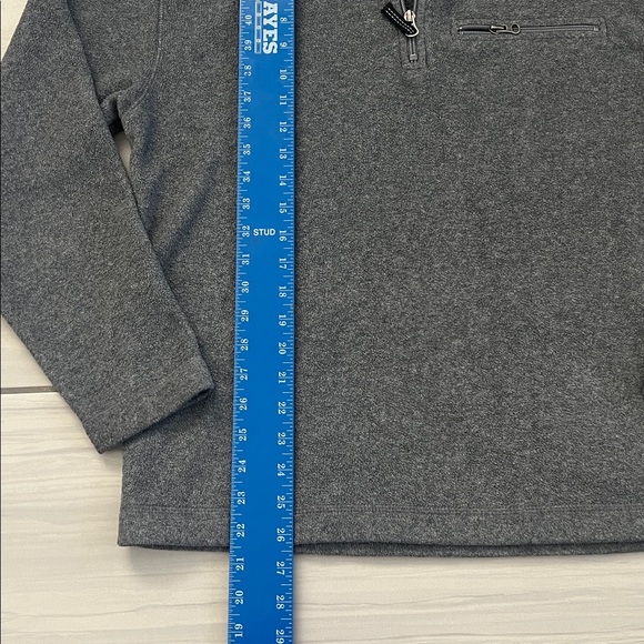 GAP Men’s Athletic 1/4 Zip Gray Long Sleeve Sweater Jacket Fleece - Size XS - Picture 5 of 8